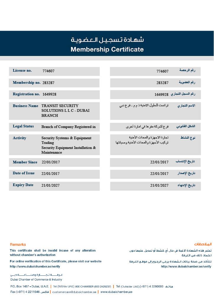 Membership Certificate